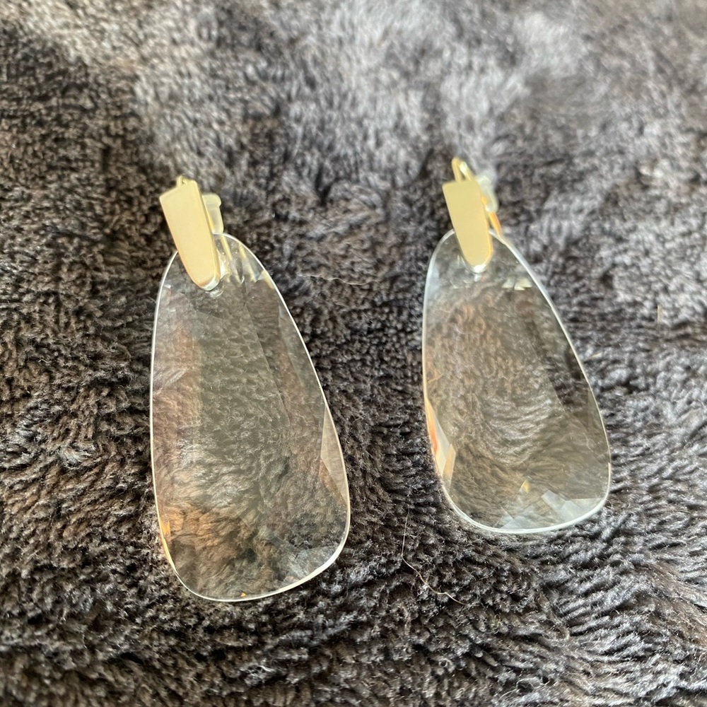 Kendra Scott maize clear earrings